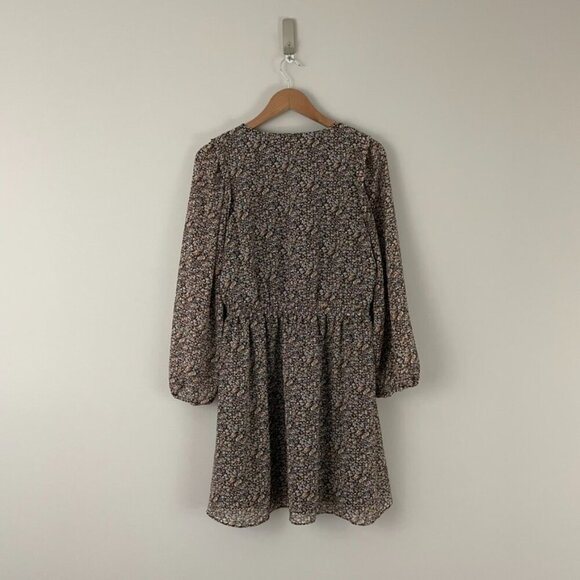 Madewell Georgette Floral Button Front Mini Dress Size Medium - Picture 2 of 6